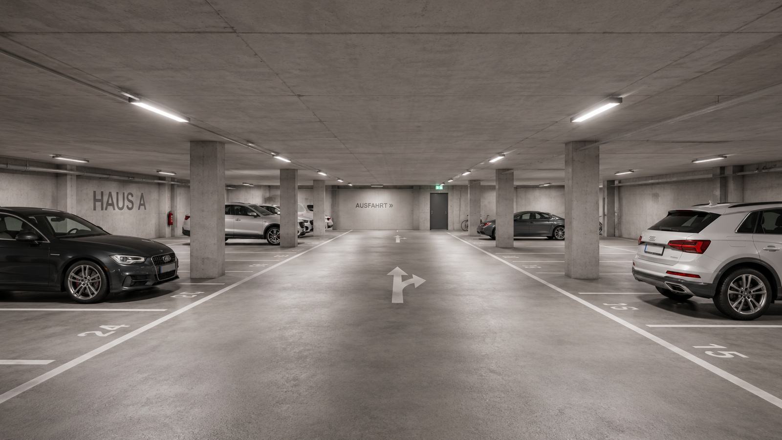 Tiefgarage unter Haus A